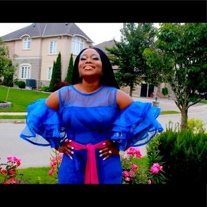 Royal blue body suit